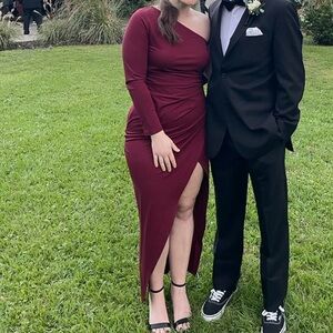 Sarin Mathews Womens One Shoulder Long Sleeve Cocktail Dress